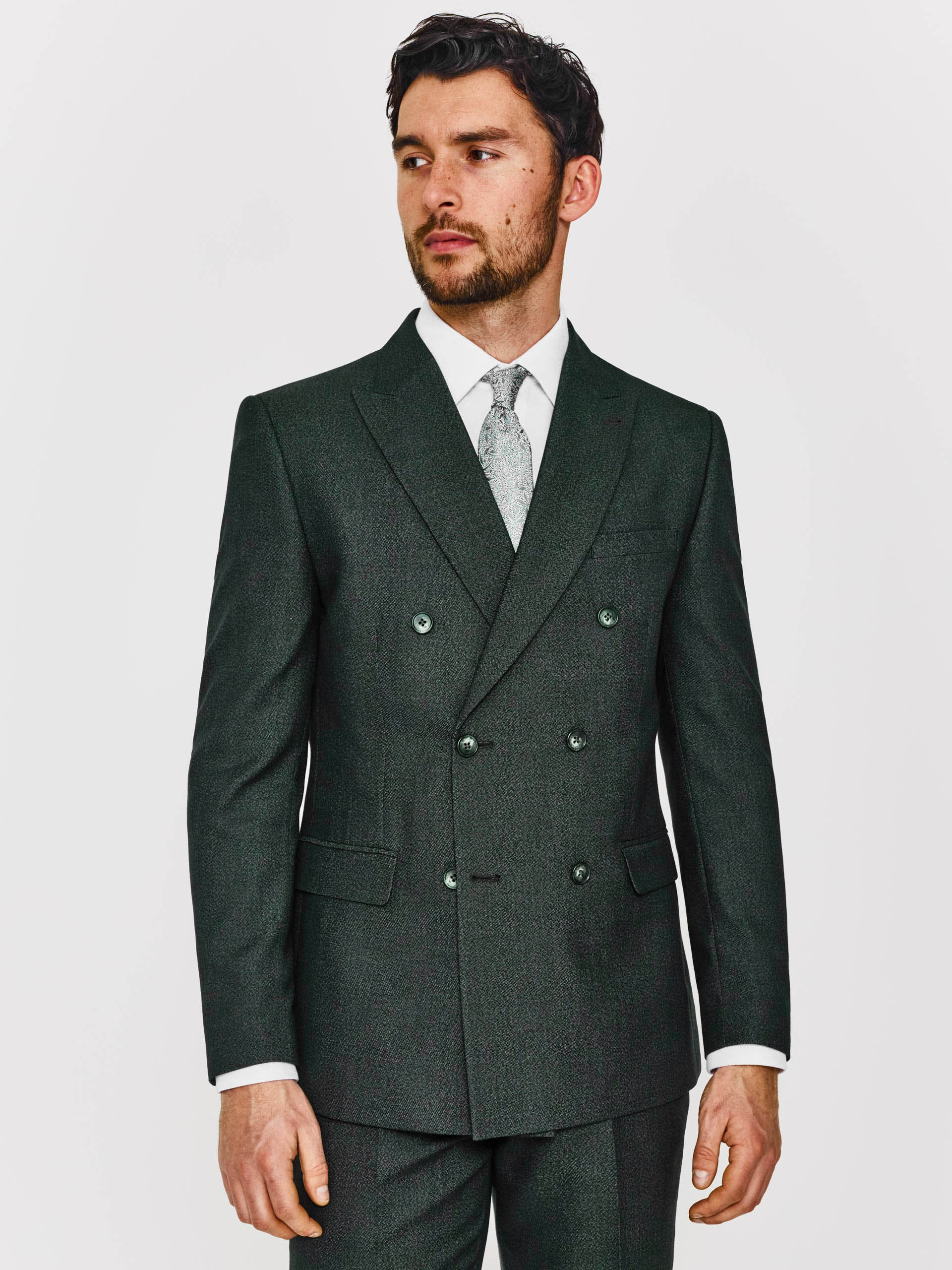 ベイクルーズ　INHERIT Woollike Laidback Suits John Lewis Super 100's Birdseye Wool Regular Suit Blazer