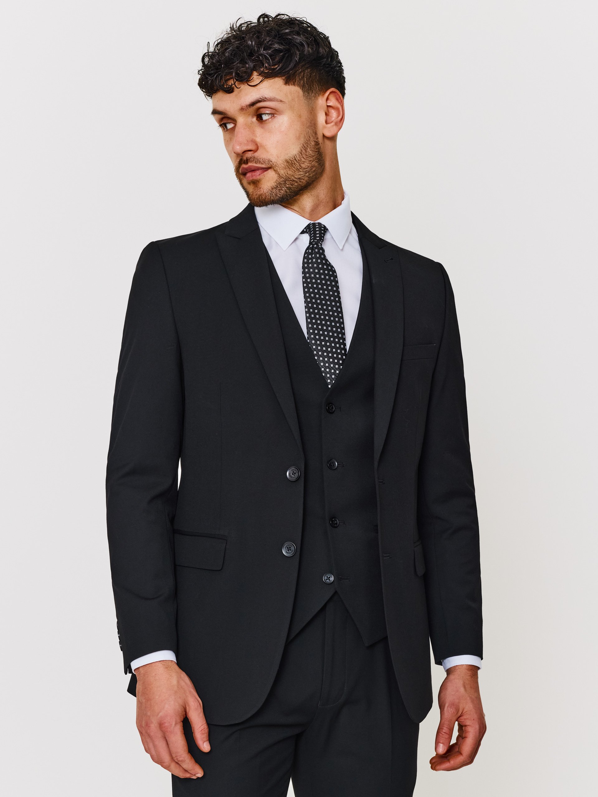 Slim Fit Navy Plain Three Piece Suit | Slater Menswear