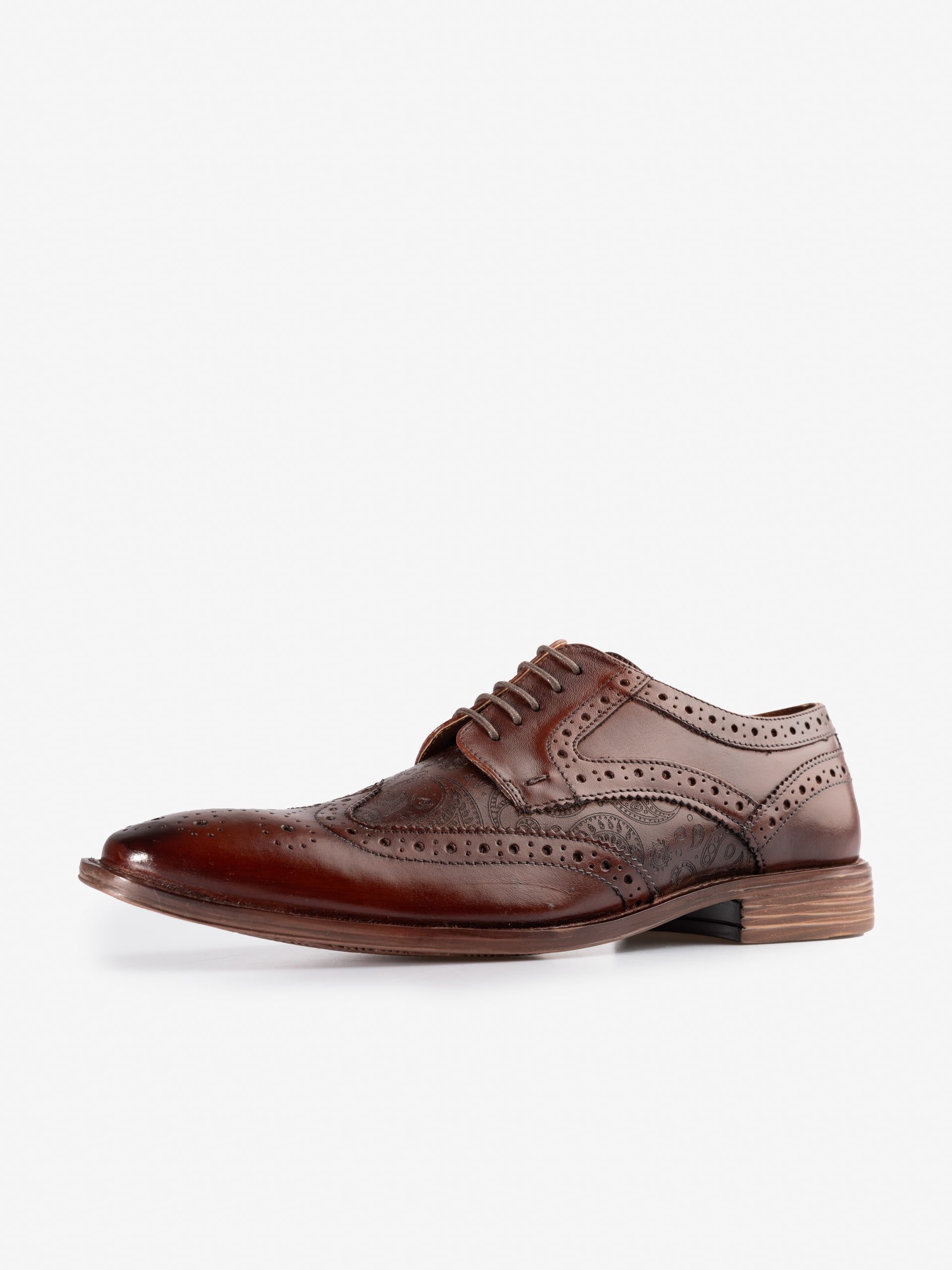Brown Paisley Print Brogues Brown Paisley Print Brogues