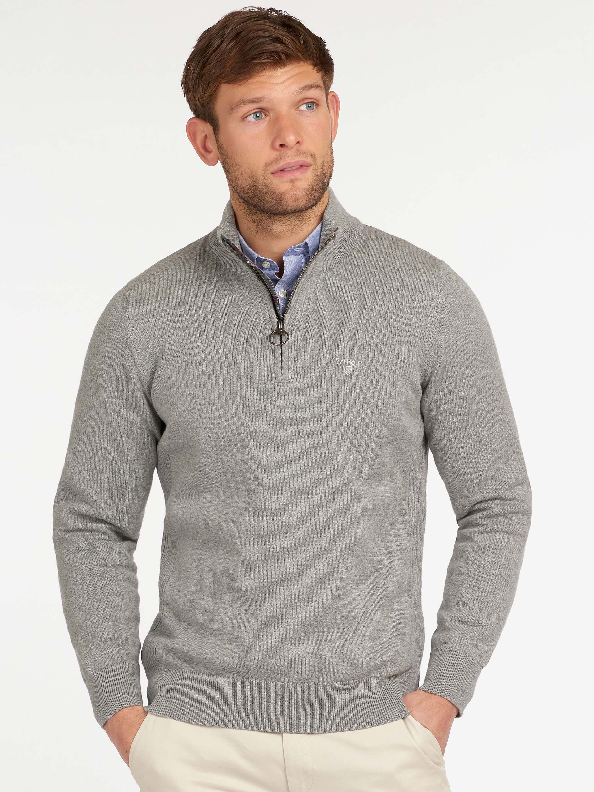 Slaters Mens Cotton Half Zip Sweater M