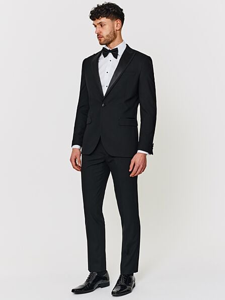 Slim Fit Black Two Piece Tuxedo