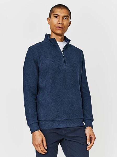 Blue Quarter Zip Sweatshirt