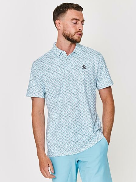 All Over Lifesaver Printed Golf Polo Shirt
