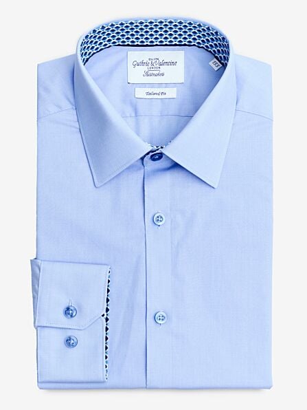 Tailored Fit Blue Long Sleeve Shirt