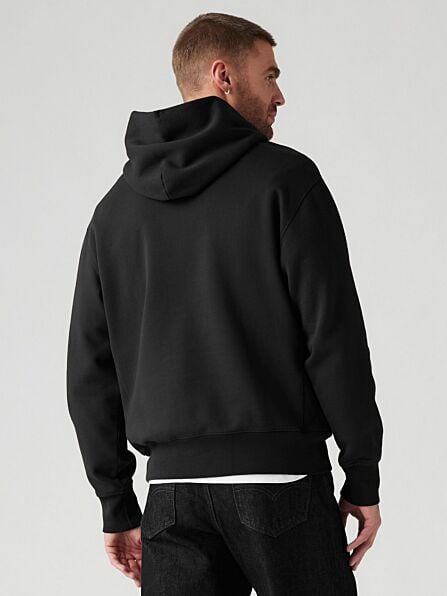 Authentic Relaxed Fit Black Pullover Hoodie