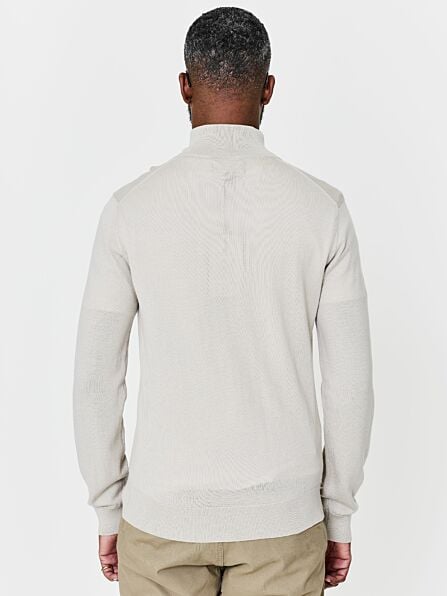 Merino Wool Quarter Zip Knitted Jumper