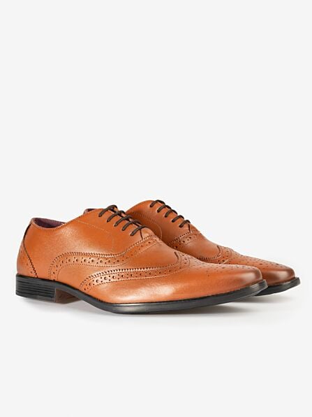 Tan Bishop Lace-Up Brogues