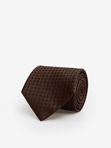 Classic Houndstooth Silk Tie