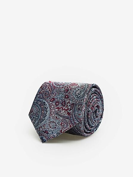 Classic Red & Blue Paisley Tie