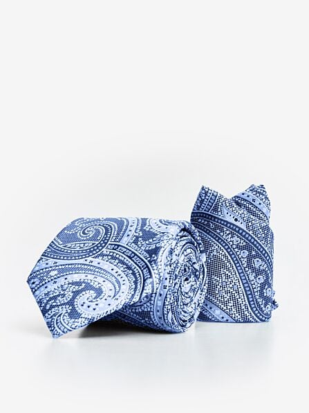 Classic Paisley Print Tie & Pocket Square Set