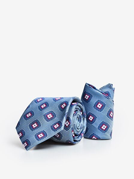 Classic Foulard Tie & Pocket Square Set