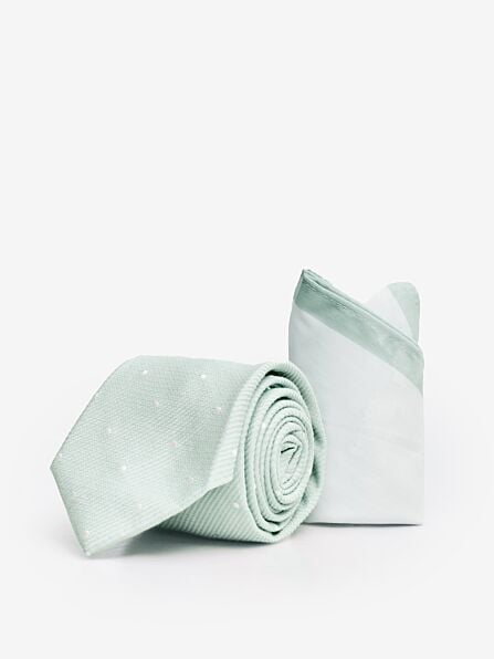 Slim Dot Tie & Pocket Square Set