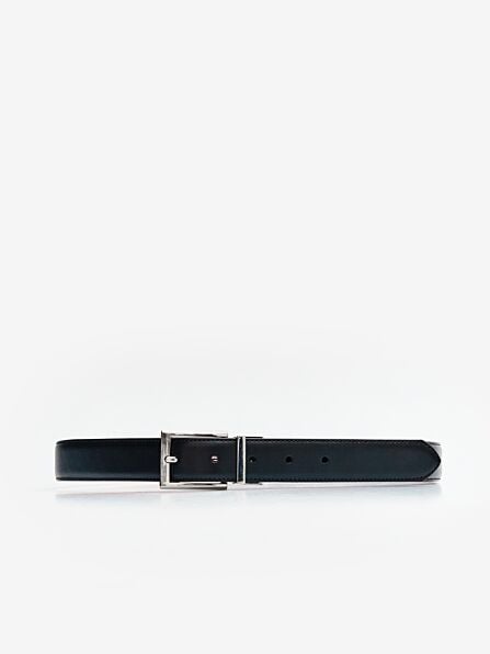 Black Leather & Tan Suede Reversible Belt