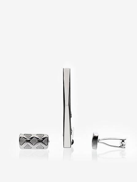 Rectangle Cufflinks & Tie Slide Set