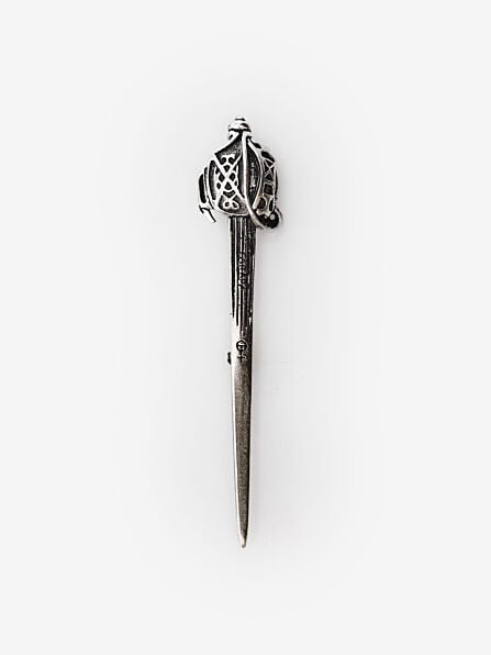 Silver Basket Hilted Sword Kilt Pin