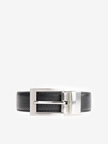 Black Reversible Punchout Trouser Belt