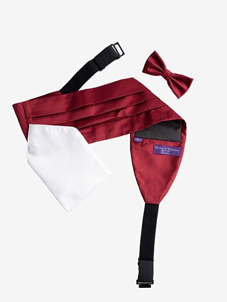 Bow Tie, Cummerbund and Pocket Square Evening Set