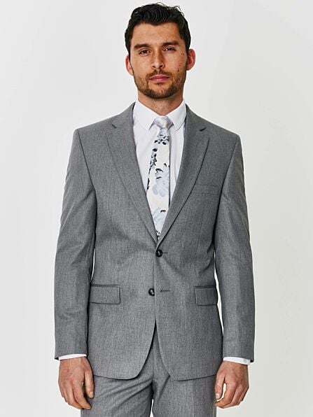 Tailored Fit Plain Two Piece Suit