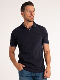 Revere Collar Tipped Polo Shirt